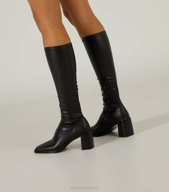 kniehohe Stiefel| de Tony Bianco Frauen Damon-Kalbsstiefel schwarze Venezia 4624425